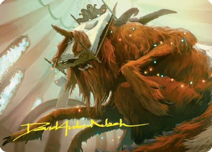 Bedhead Beastie Art Card (Gold-Stamped Signature) (ASDSK-011) [Art Series: Duskmourn: House of Horror]