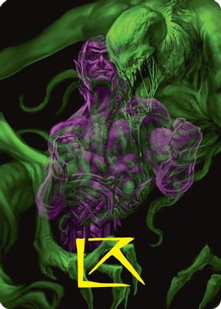 Tyvar, the Pummeler Art Card (Gold-Stamped Signature) (ASDSK-041) [Art Series: Duskmourn: House of Horror]