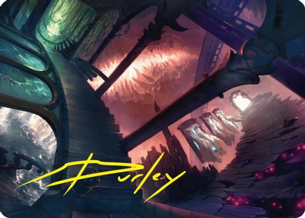 Terramorphic Expanse Art Card (Gold-Stamped Signature) (ASDSK-027) [Art Series: Duskmourn: House of Horror]