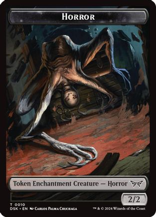 Horror // Manifest Double-Sided Token (DSK-10 // 18) [Duskmourn: House of Horror]