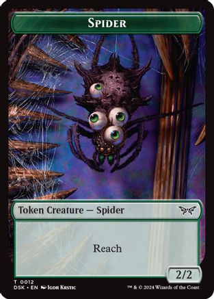 Spider Token (DSK-012) [Duskmourn: House of Horror] Foil
