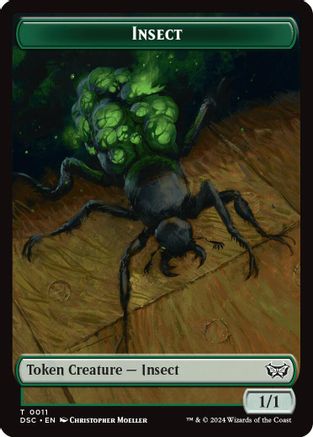 Insect (0011) // Shapeshifter Double-Sided Token (DSC-11 // 1) [Commander: Duskmourn: House of Horror]