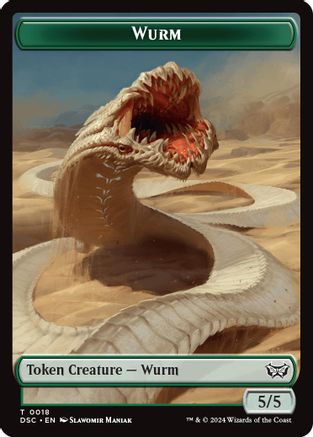 Wurm (0018) // Fractal Double-Sided Token (DSC-18 // 20) [Commander: Duskmourn: House of Horror]