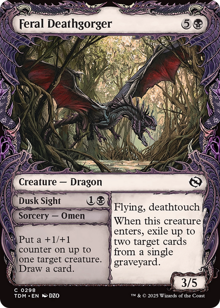 Feral Deathgorger (Showcase) (TDM-298) [Tarkir: Dragonstorm]