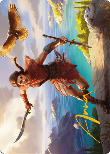 Kassandra, Eagle Bearer Art Card (Gold-Stamped Signature) (ASACR-006) (Borderless) [Assassin's Creed Art Series]