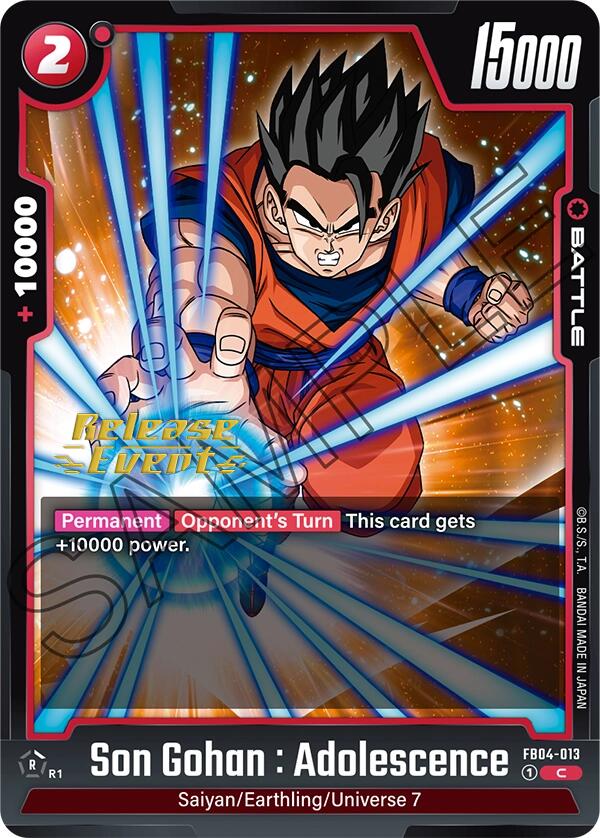 Son Gohan : Adolescence (FB04-013) [Ultra Limit Release Event Cards]