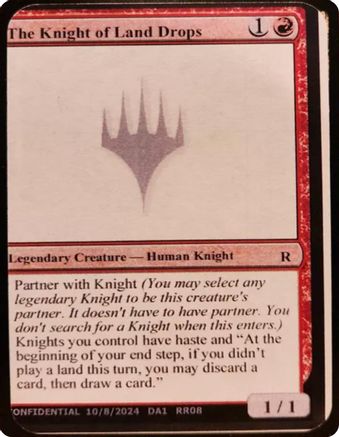 The Knight of Land Drops [Un-Known Event Playtest Cards]