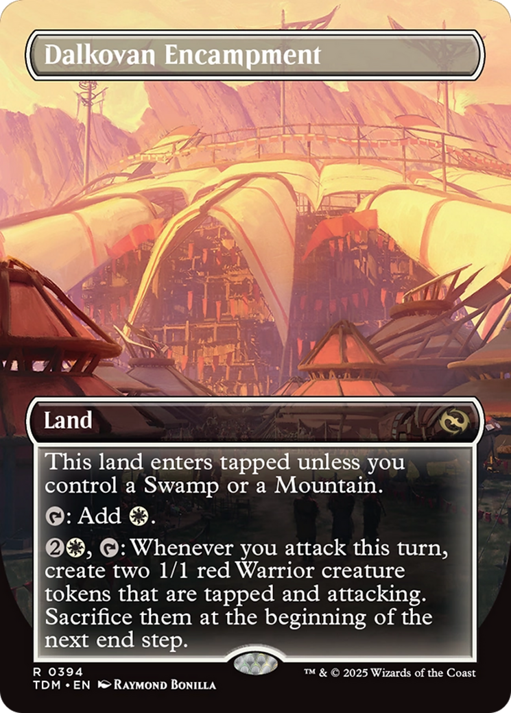 Dalkovan Encampment (Borderless) (TDM-394) [Tarkir: Dragonstorm]