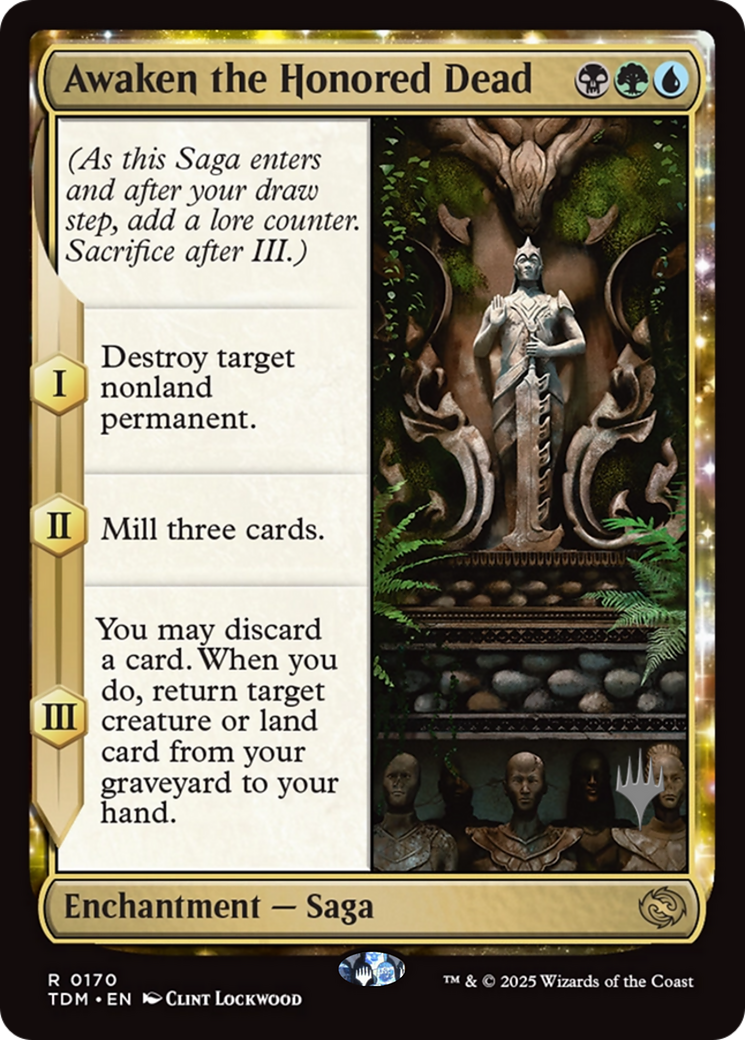 Awaken the Honored Dead (PPTDM-170) [Promo Pack: Tarkir: Dragonstorm] Foil