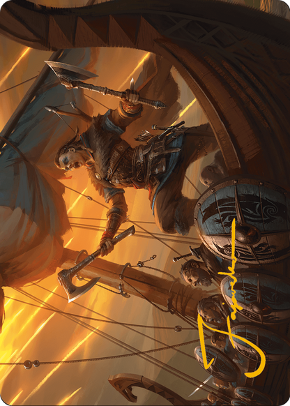 Eivor, Battle-Ready Art Card (Gold-Stamped Signature) (ASACR-018) (Borderless) [Assassin's Creed Art Series]