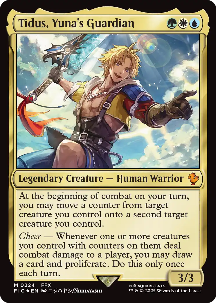 Tidus, Yuna's Guardian (Surge Foil) (FIC-224) [Commander: FINAL FANTASY] Foil