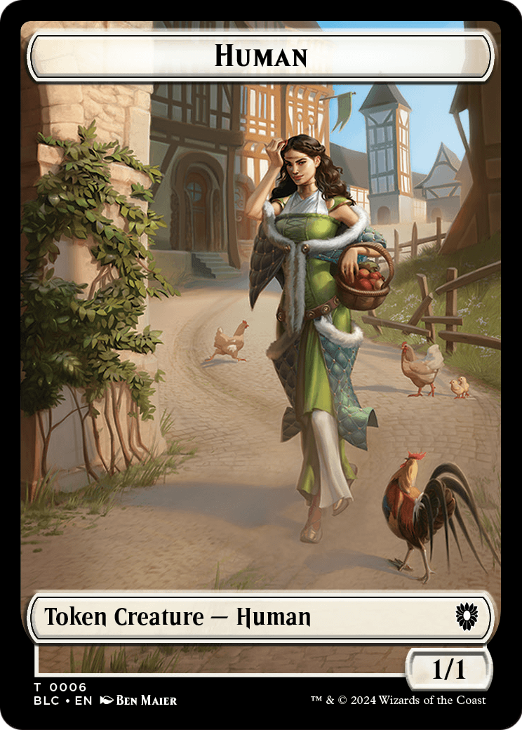 Human (TBLC-006) [Bloomburrow Commander Tokens] Foil
