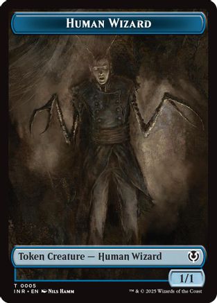Human Wizard // Emblem - Jace, Unraveler of Secrets Double-Sided Token (INR-5 // 25) [Innistrad Remastered] Foil