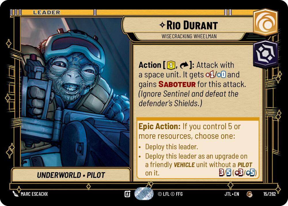 Rio Durant - Wisecrack Wheelman (015/262) (015/257) [Jump to Lightspeed]