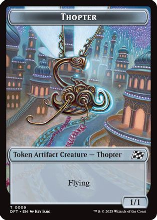 Thopter (0009) // Treasure Double-Sided Token (DFT-9 // 11) [Aetherdrift] Foil