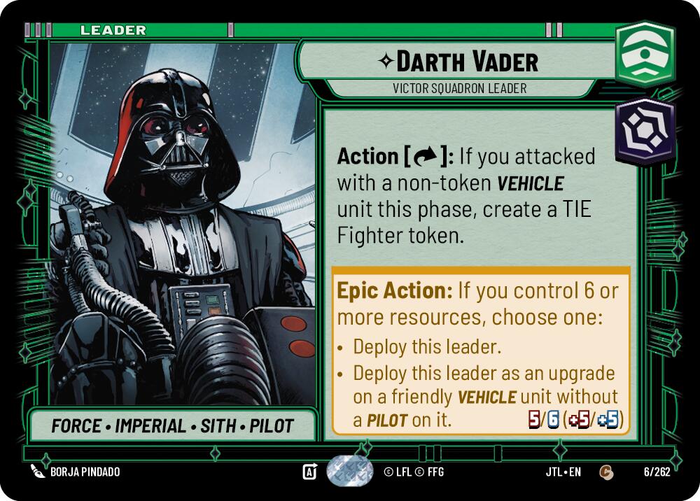 Darth Vader - Victor Squadron Leader (006/262) (006/257) [Jump to Lightspeed]