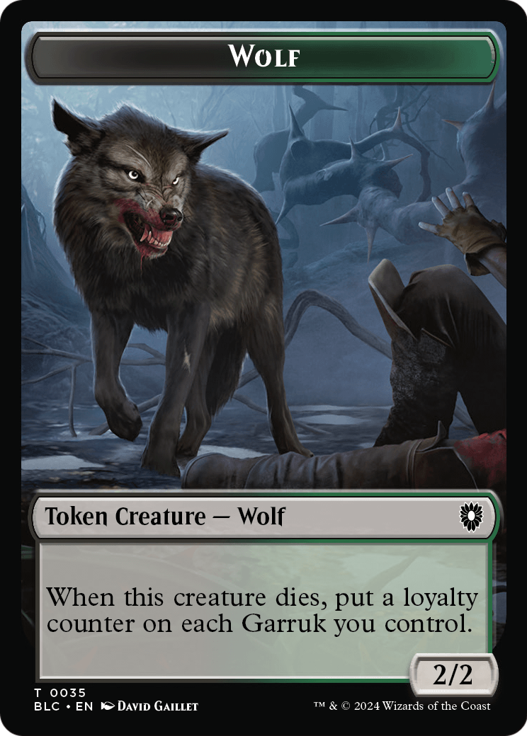 Wolf (TBLC-035) [Bloomburrow Commander Tokens] Foil