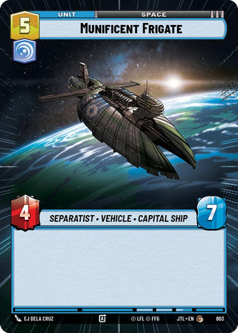Munificent Frigate (803) (Hyperspace Foil) (803) [Jump to Lightspeed]