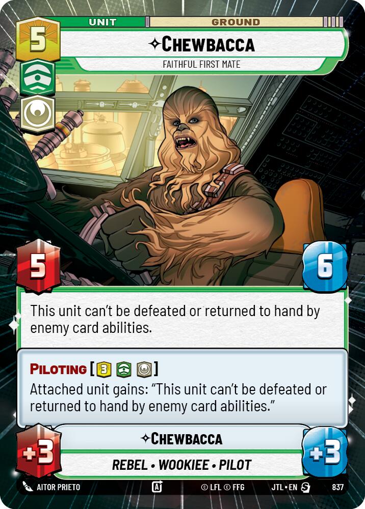 Chewbacca - Faithful First Mate (837) (Hyperspace Foil) (837) [Jump to Lightspeed]