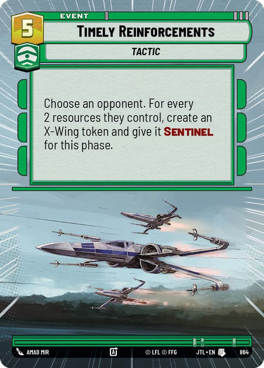 Timely Reinforcements (864) (Hyperspace Foil) (864) [Jump to Lightspeed]