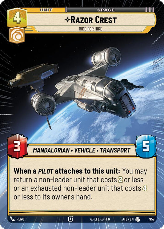 Razor Crest - Ride For Hire (957) (Hyperspace Foil) (957) [Jump to Lightspeed]
