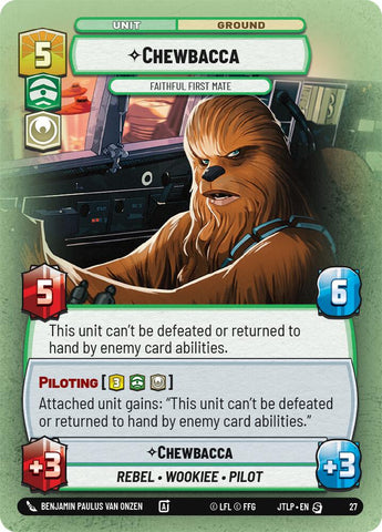 Chewbacca - Faithful First Mate (Foil) (27) [Jump to Lightspeed: Weekly Play]
