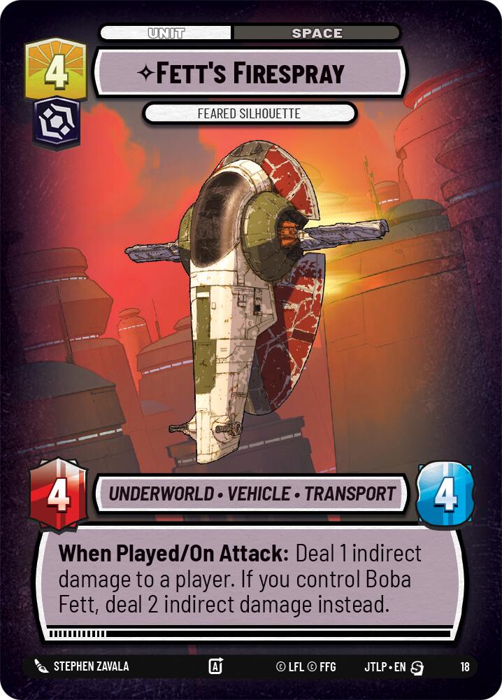 Fett's Firespray - Feared Silhouette (18) [Jump to Lightspeed: Weekly Play]