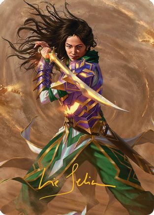 Descendant of Storms Art Card (2/54) (Gold-Stamped Signature) (AATDM-002) [Art Series: Tarkir: Dragonstorm]