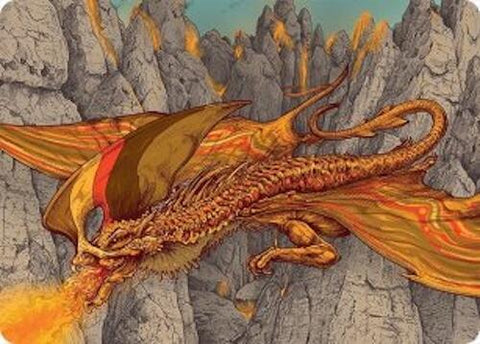 Magmatic Hellkite Art Card (34/54) [Tarkir: Dragonstorm Art Series]
