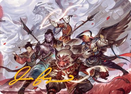 Will of the Jeskai Art Card (54/54) (Gold-Stamped Signature) (AATDM-054) [Art Series: Tarkir: Dragonstorm]