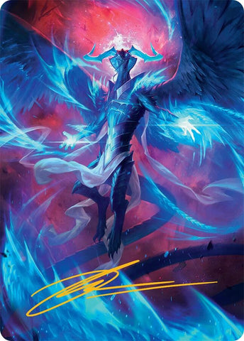 Ugin, Eye of the Storms Art Card (48/54) (Gold-Stamped Signature) [Tarkir: Dragonstorm Art Series]