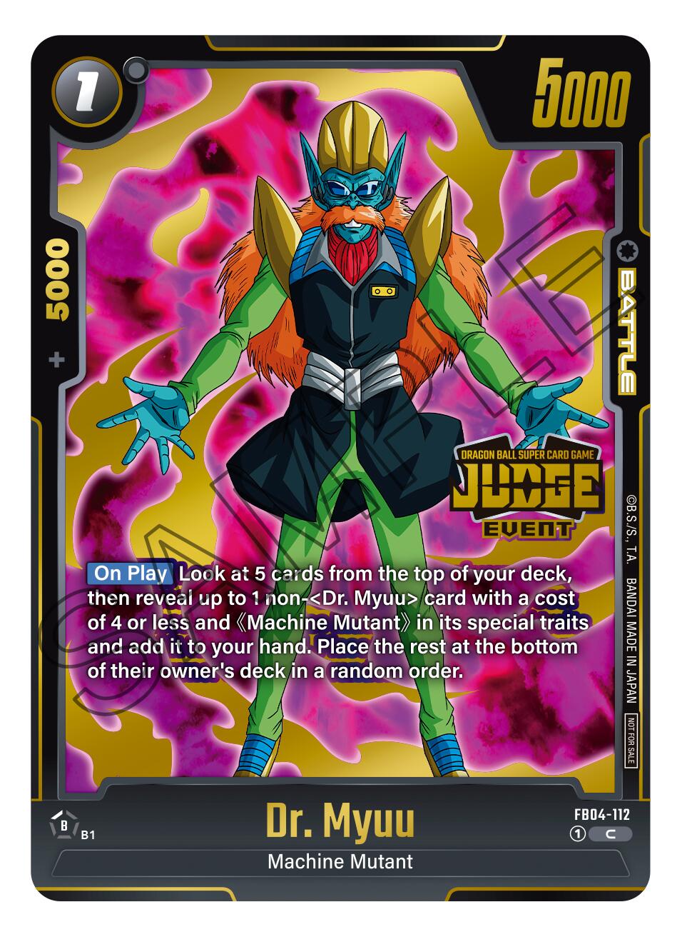Dr. Myuu (Judge Pack 03 - Event Judge) [Fusion World Promotion Cards]