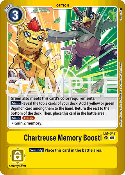 Chartreuse Memory Boost! [LM-047] (Limited Card Pack -Billion Bullet-) [Limited Card Pack -Billion Bullet-]