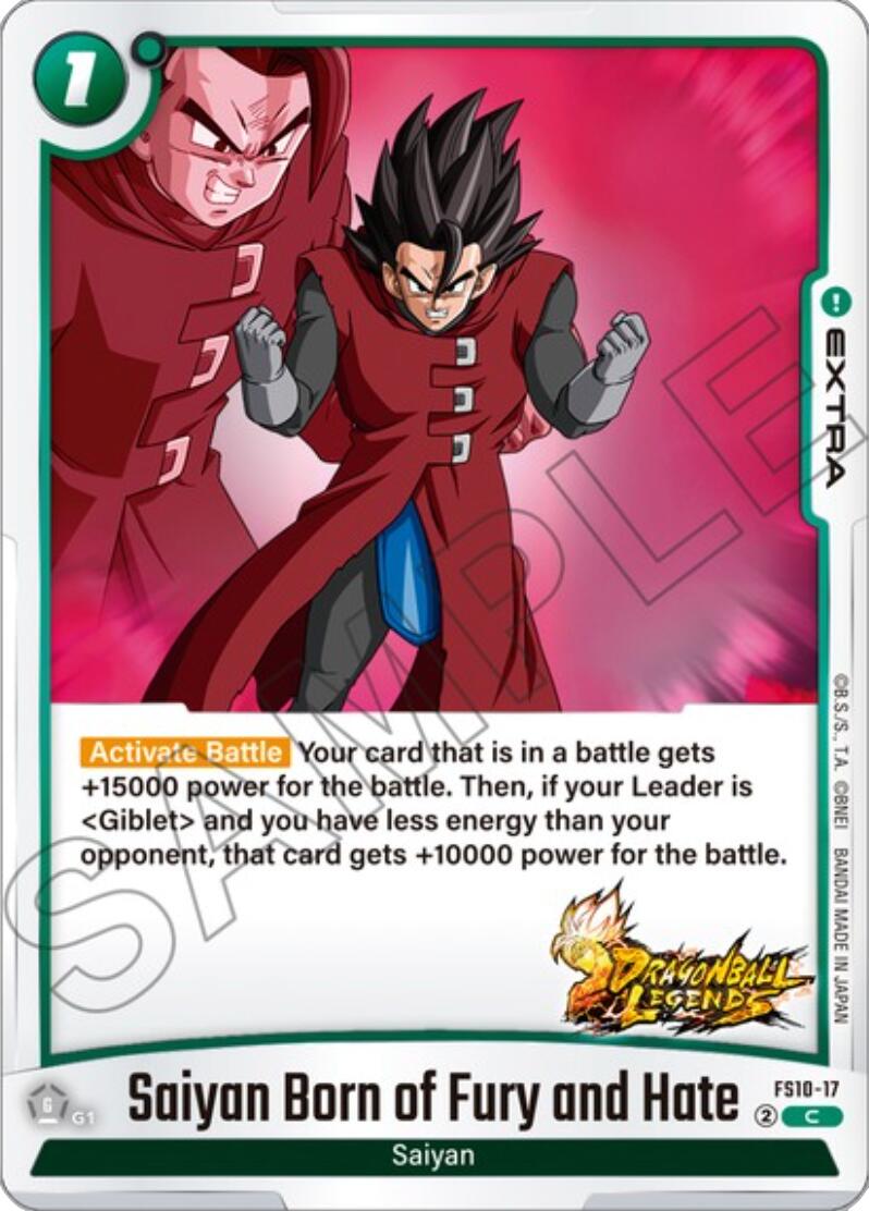 Saiyan Born of Fury and Hate [Starter Deck: Giblet]