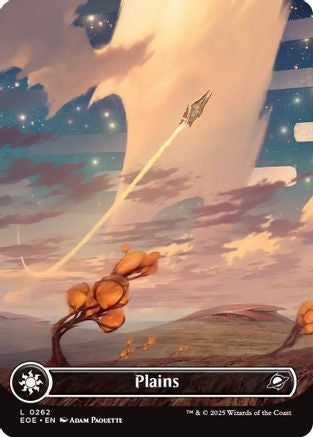 Plains (EOE-262) (Borderless) [Edge of Eternities] Foil