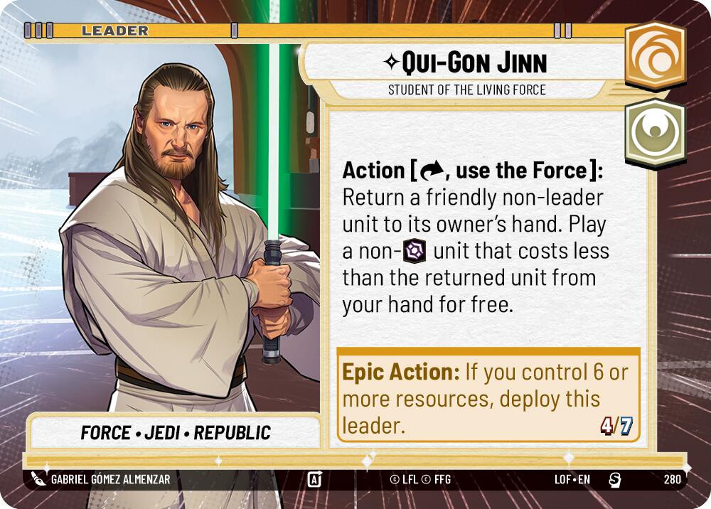 Qui-Gon Jinn - Student of the Living Force (280) (Hyperspace) (280) [Legends of the Force]