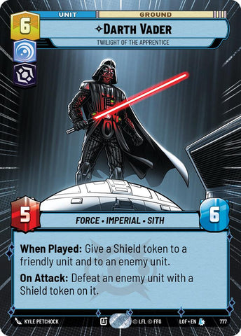 Darth Vader - Twilight of the Apprentice (777) (Hyperspace Foil) (777) [Legends of the Force]