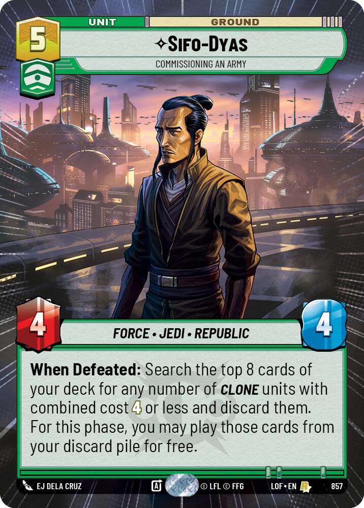 Sifo-Dyas - Commissioning An Army (857) (Hyperspace Foil) (857) [Legends of the Force]