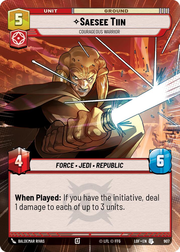 Saesee Tiin - Courageous Warrior (907) (Hyperspace Foil) (907) [Legends of the Force]