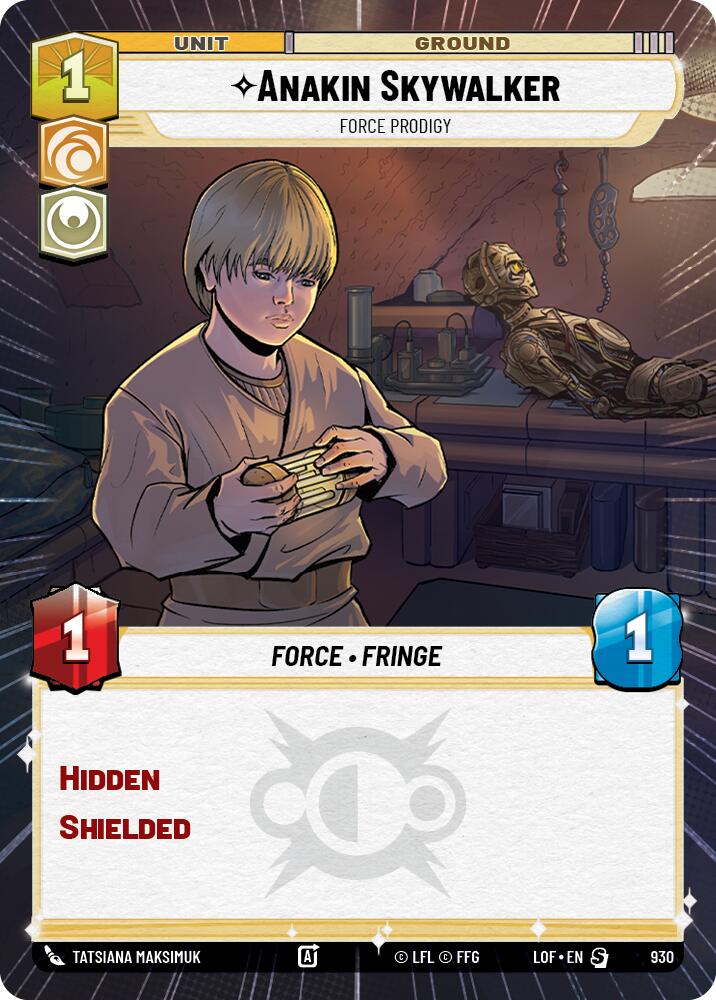 Anakin Skywalker - Force Prodigy (930) (Hyperspace Foil) (930) [Legends of the Force]