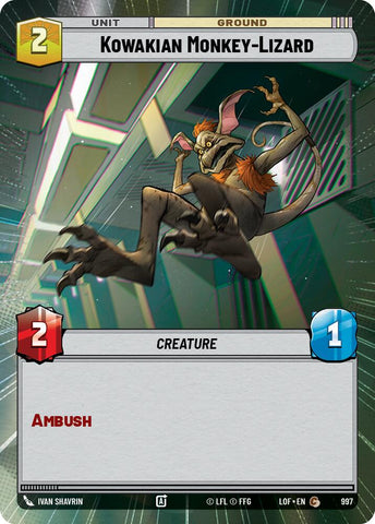 Kowakian Monkey-Lizard (997) (Hyperspace Foil) (997) [Legends of the Force]