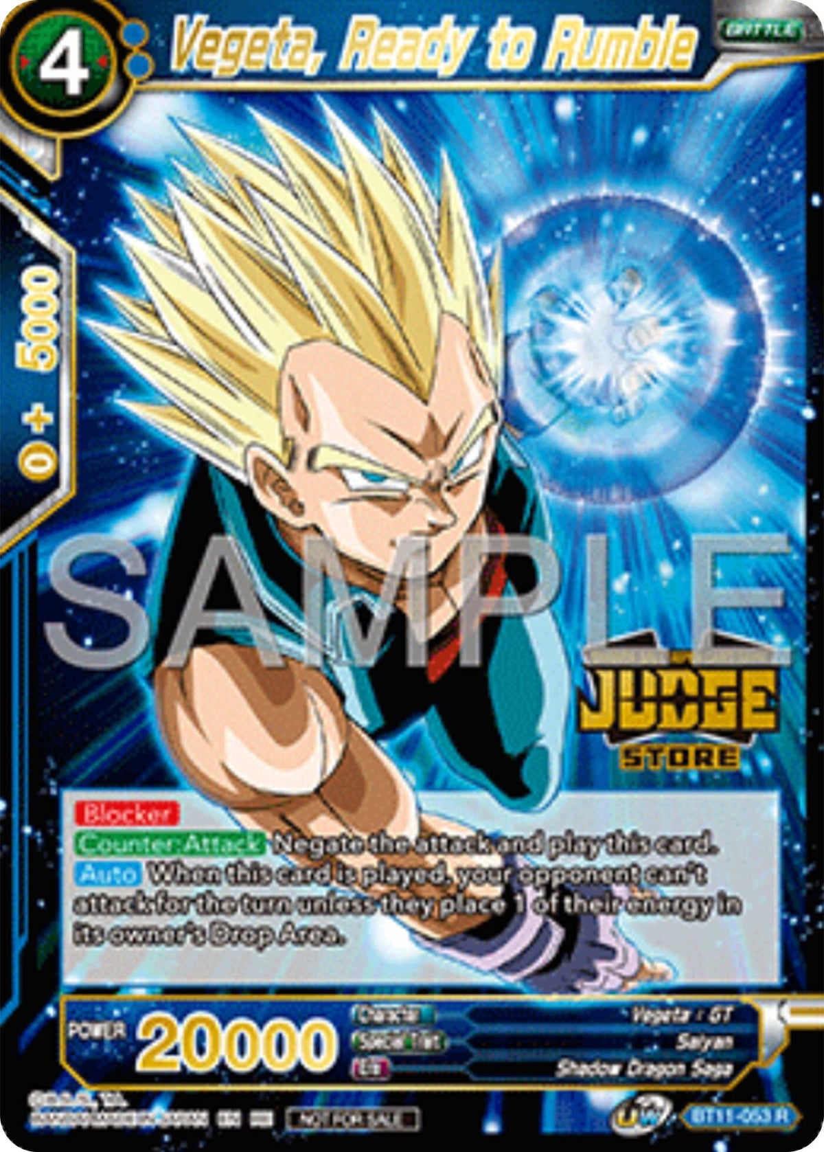 Vegeta, Ready to Rumble (Judge Pack Vol.17) (Store) (BT11-053) [Tournament Promotion Cards]