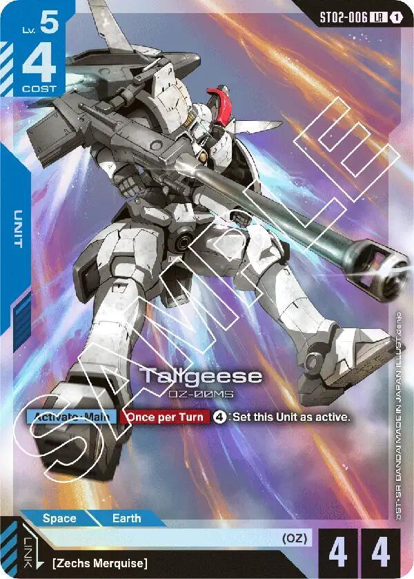 Tallgeese — Starter Deck 02: Wings of Advance [ST02]