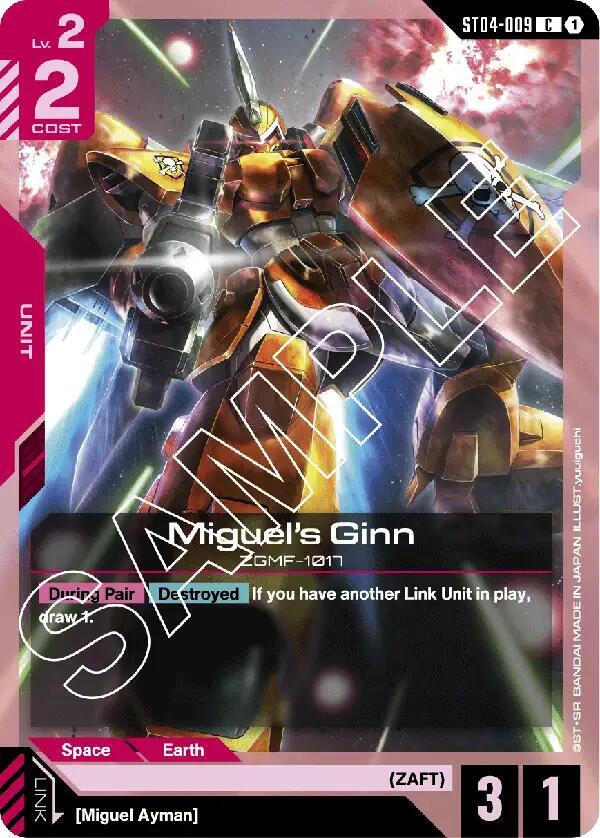 Miguel's Ginn — Starter Deck 04: SEED Strike [ST04]