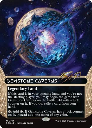 Gemstone Caverns (EOS-106) (Borderless) (Galaxy Foil) [Edge of Eternities: Stellar Sights] Foil