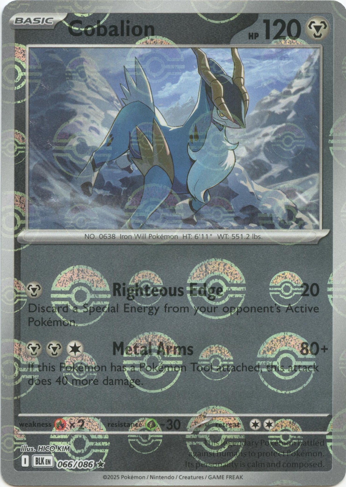 Cobalion (066/086) (Poke Ball Pattern) [Scarlet & Violet: Black Bolt]