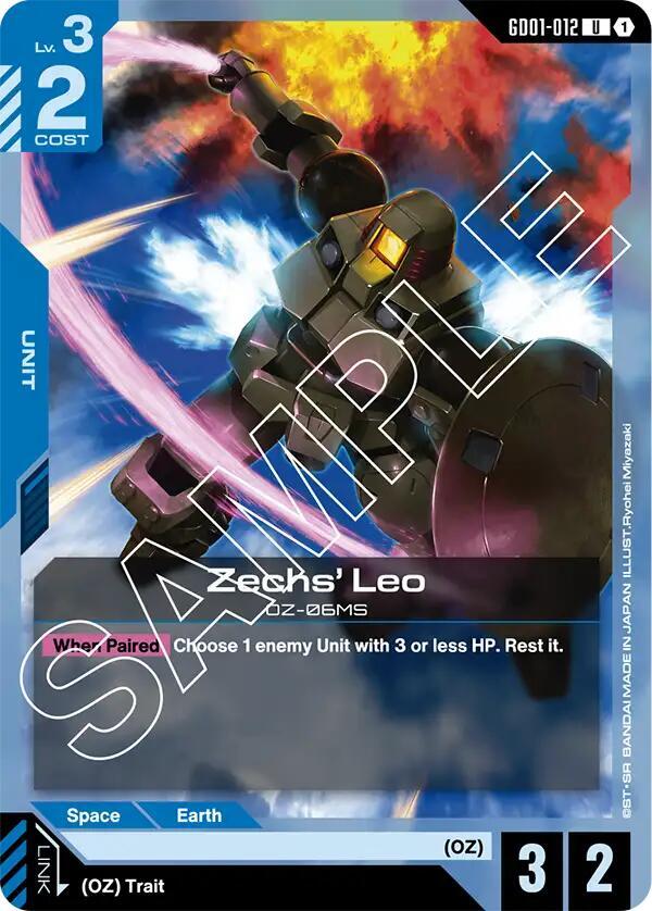 GD01-012: Zechs' Leo - Unit - Blue - Uncommon