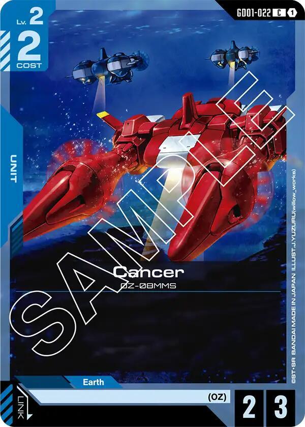 GD01-022: Cancer - Unit - Blue - Common