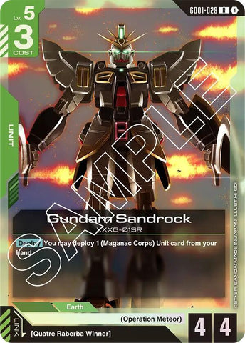 GD01-028: Gundam Sandrock - Unit - Green - Rare