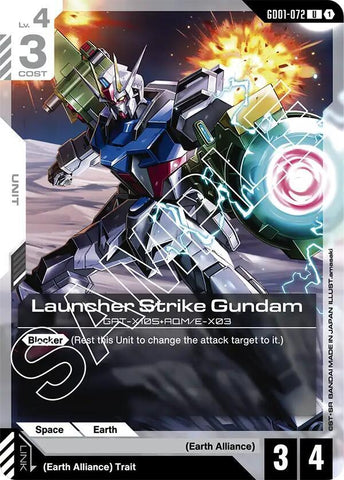 GD01-072: Launcher Strike Gundam - Unit - White - Uncommon